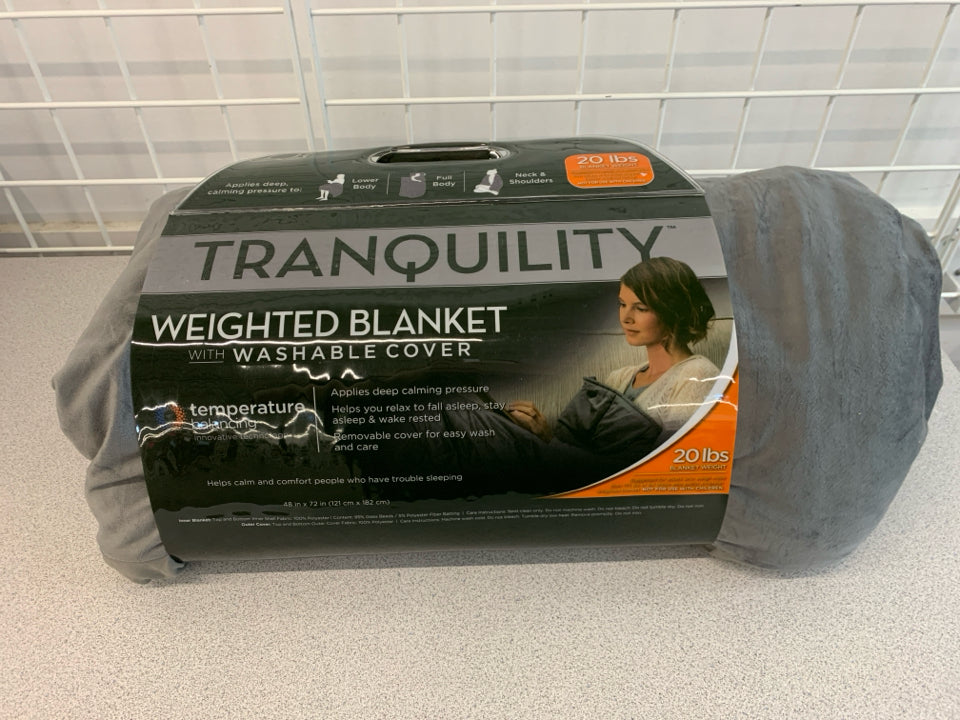 NIP GREY WEIGHTED BLANKET.