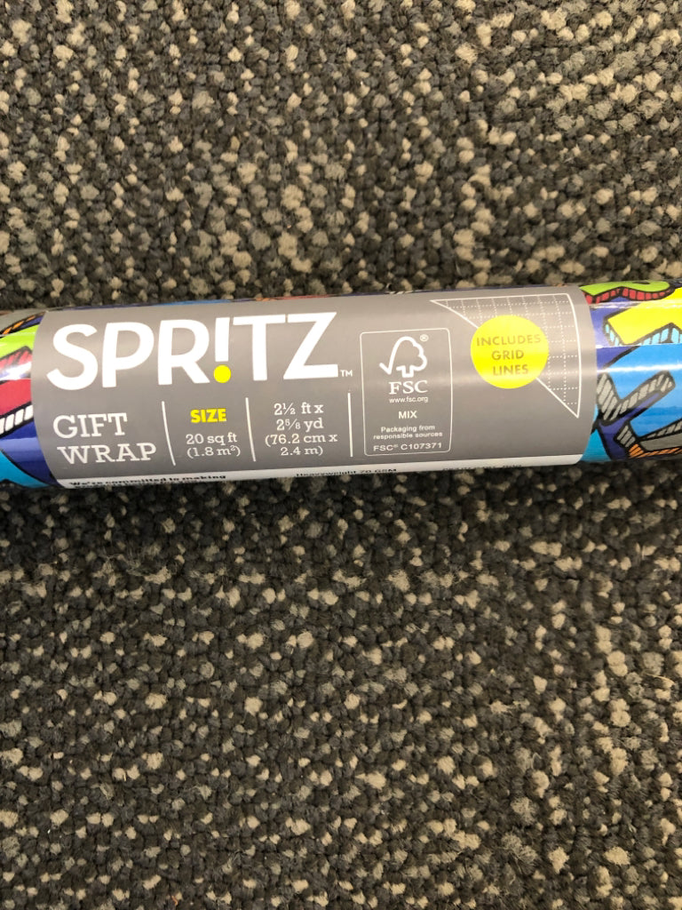 NEW HAPPY BIRTHDAY WRAPPING PAPER ROLL.