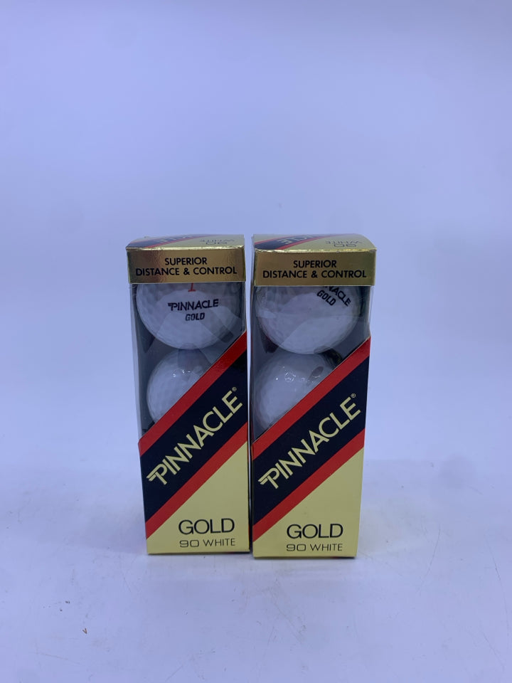 2-NIB PINNACLE GOLD GOLF BALLS.