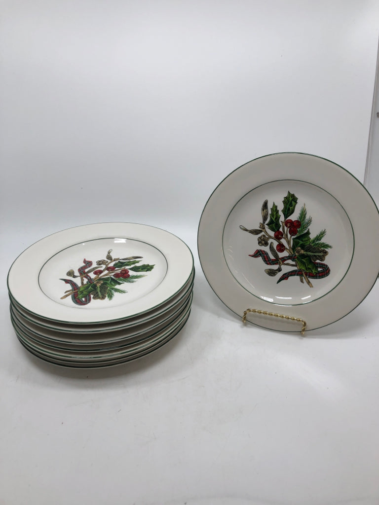 44PC HOLLY & PINECONES DISH SET - GARLAND ROYAL GALLERY - SERV FOR 8.