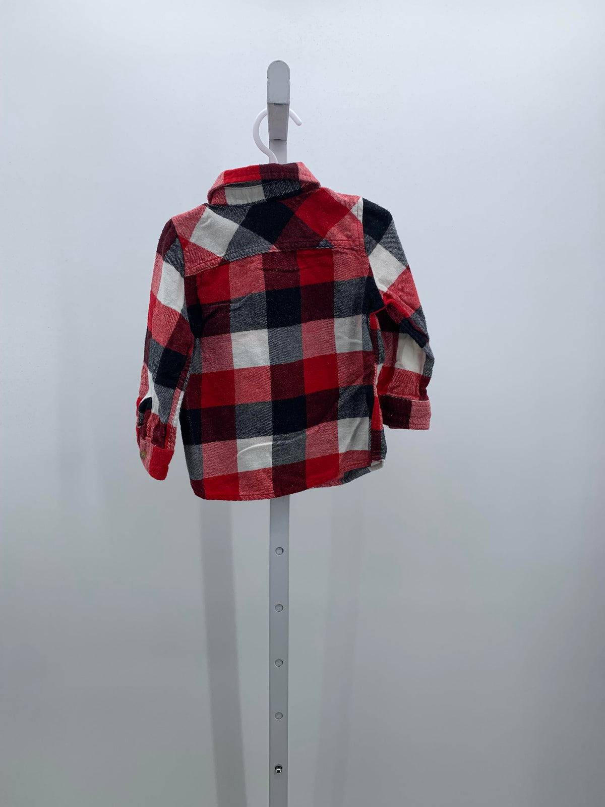 BLK/WHT PLAID BTN DOWN