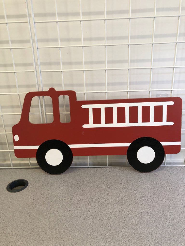 KIDS FIRE TRUCK WALL-ART.