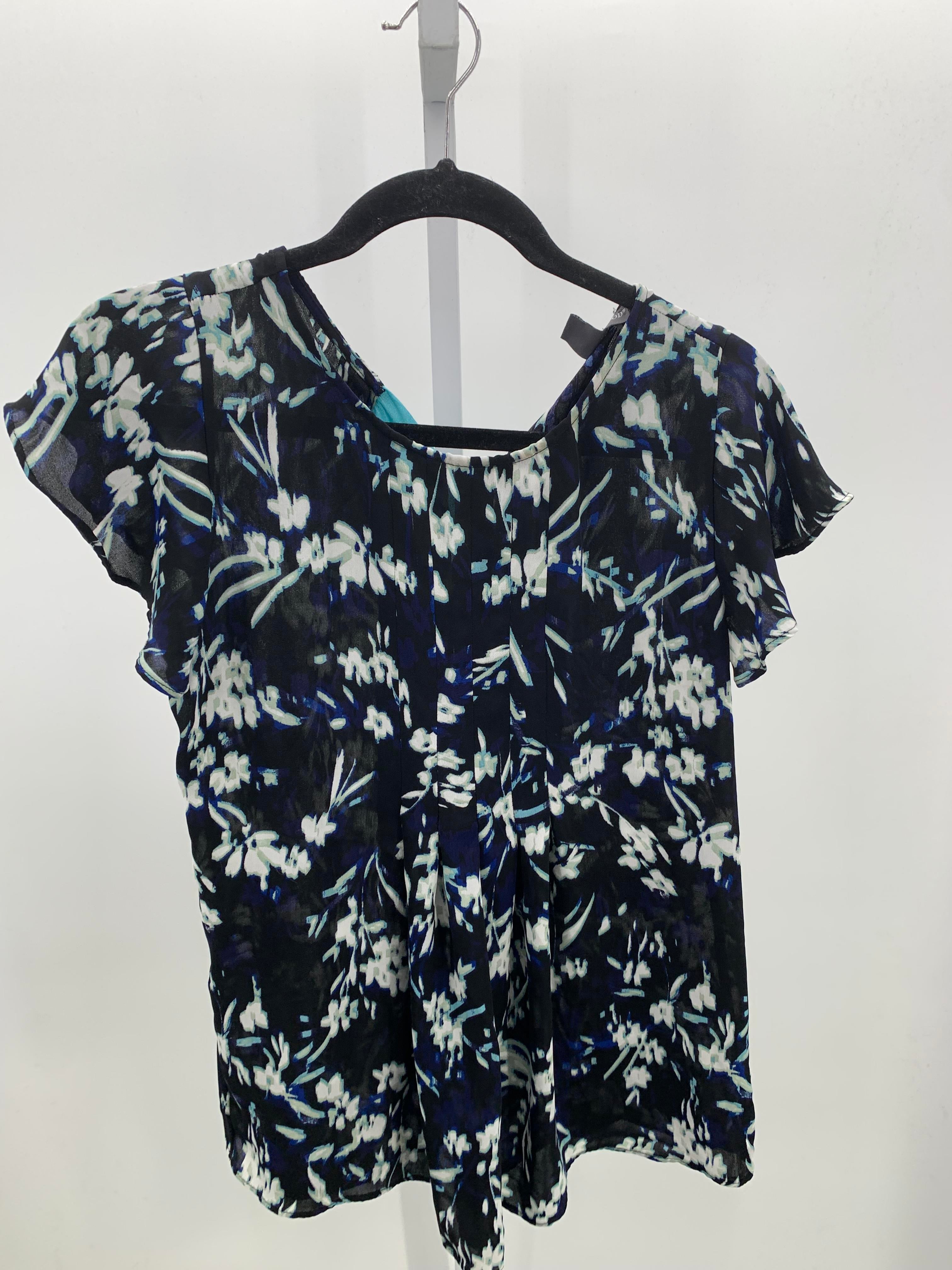 A Pea in the Pod Blk/Wht Size Small Maternity Short Sleeve Shirt