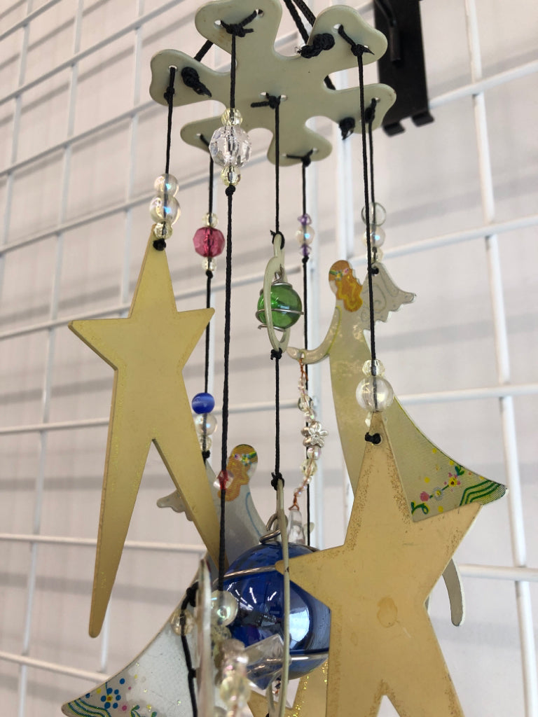 ANGELS W/GLASS BEADS WIND CHIME.