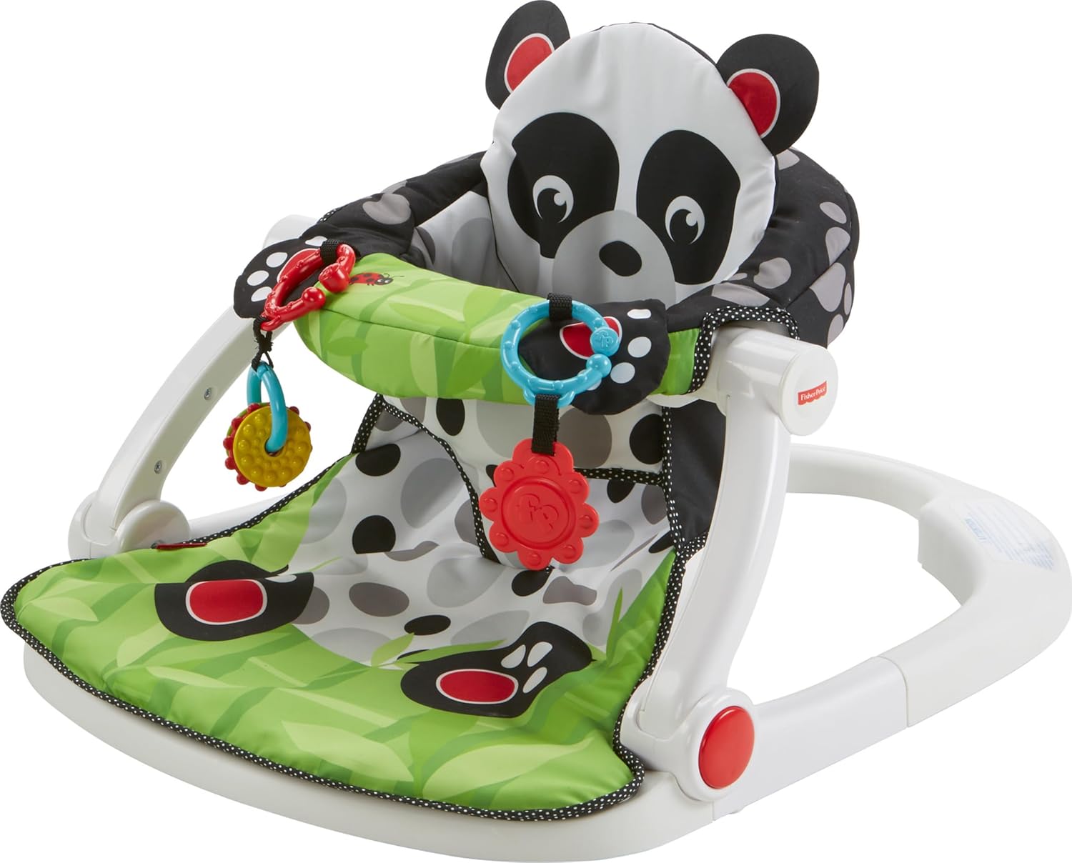 Fisher-Price Portable Baby Chair Sit-Me-Up Floor Seat-Panda Paws *MISSING TOYS