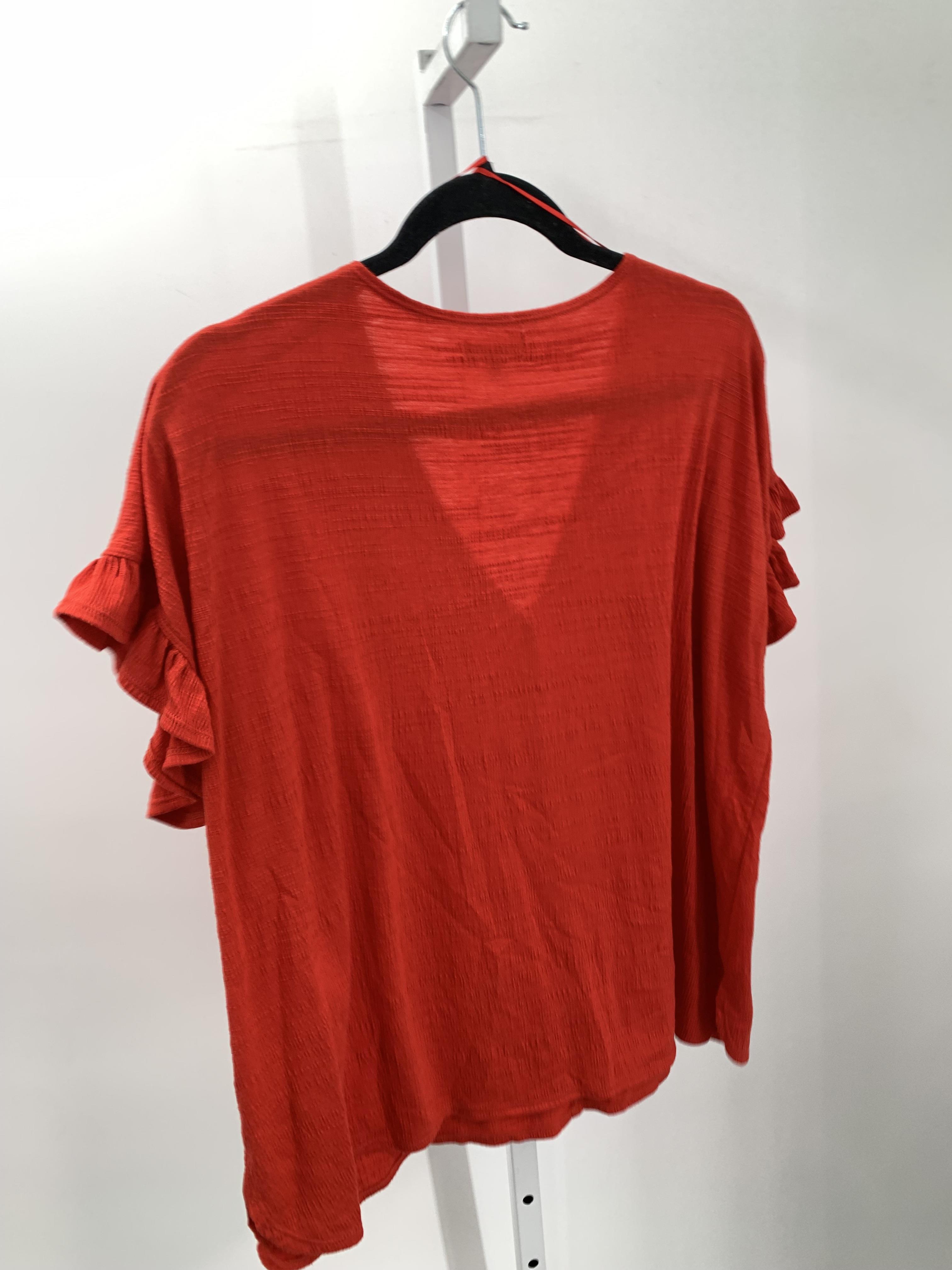 Max Studio Size 1X Womens Short Sleeve Shirt