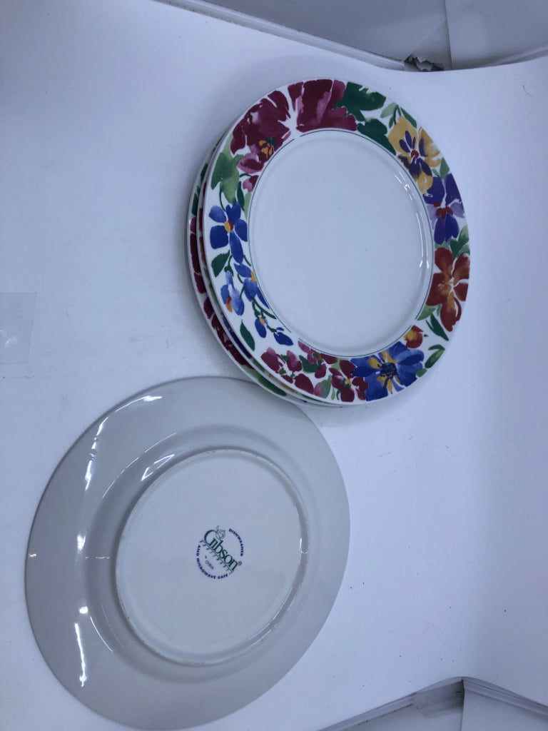 20 PC WHITE & FLORAL DISH SET.