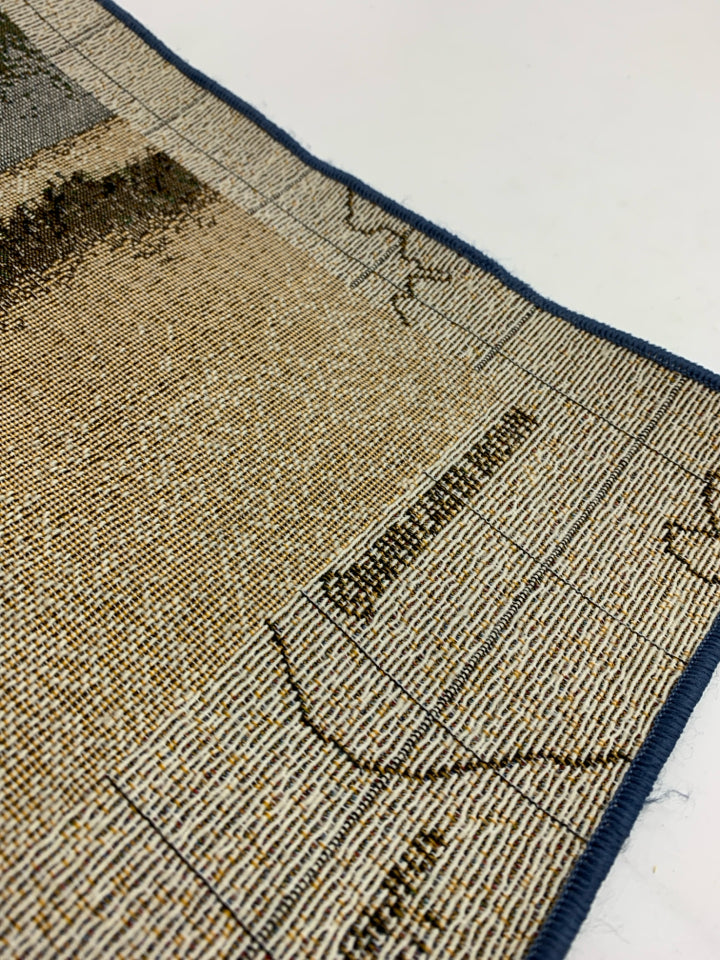 LIGHTHOUSE THEMED HANGING TAPESTRY ON BEIGE MAP.