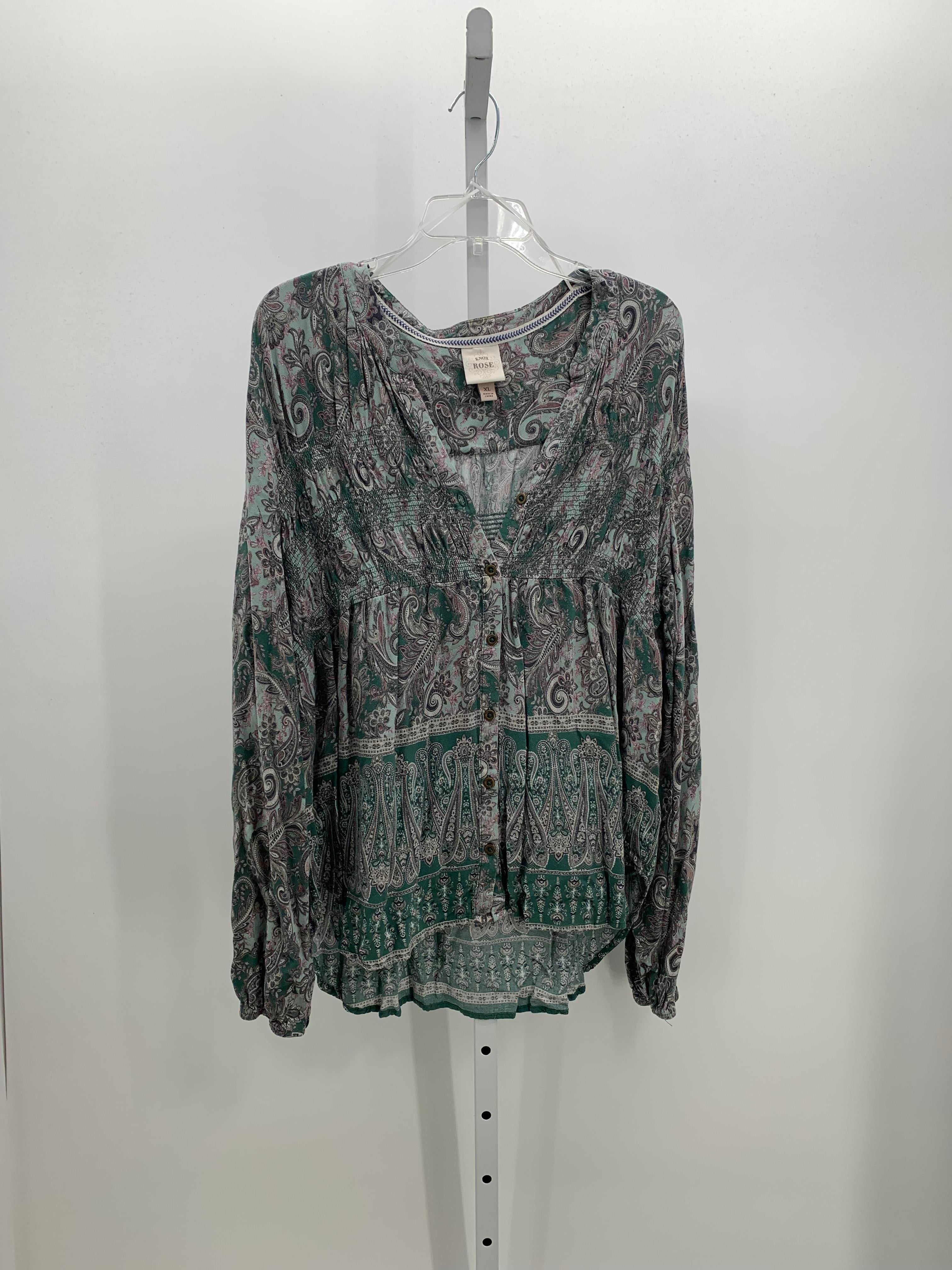Knox Rose Size Extra Large Misses Long Sleeve Shirt