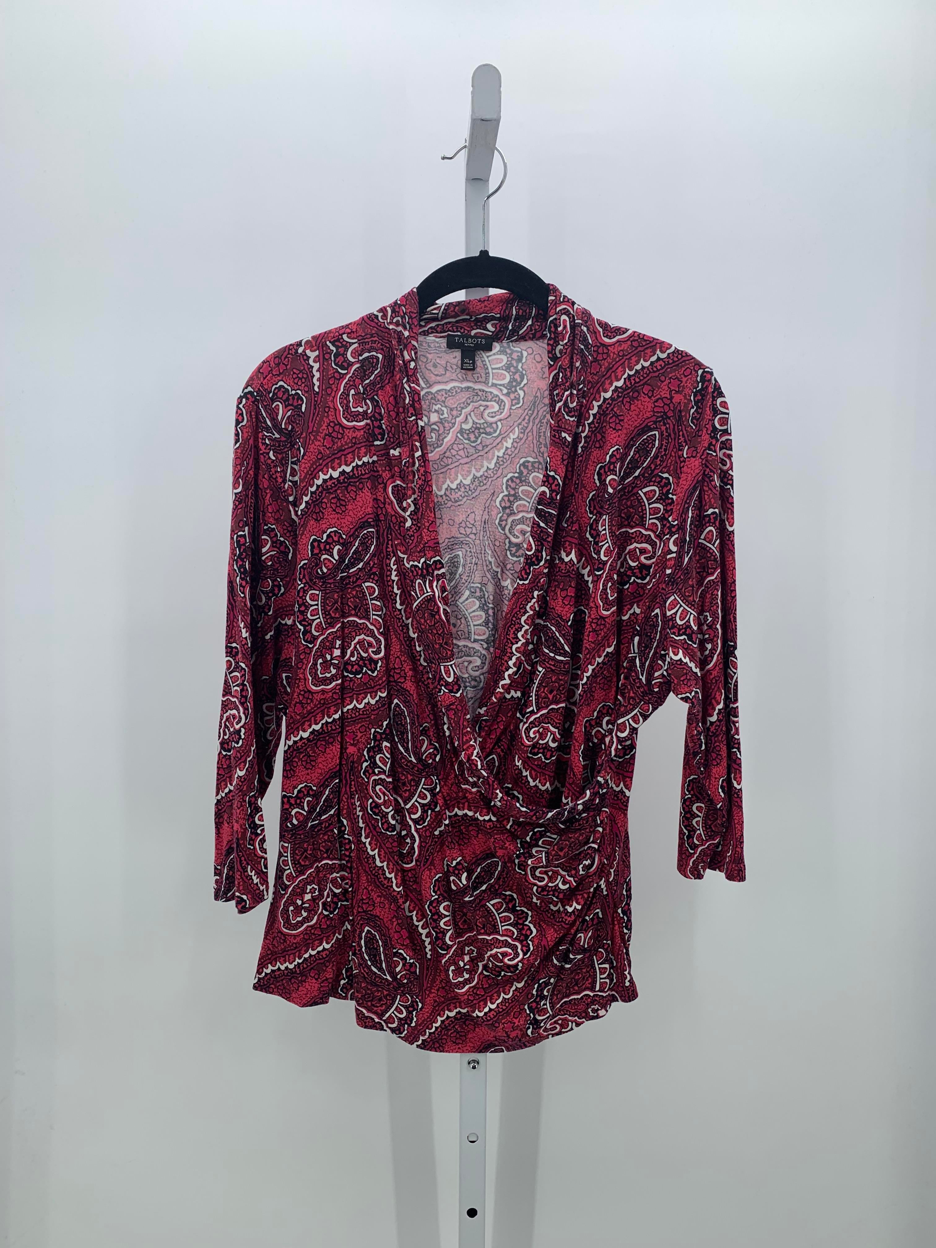 Talbots Size X Large Petite Petite 3/4 Sleeve Shirt