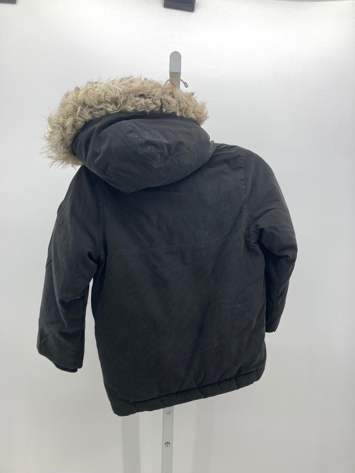 FAUX FUR HOODED LINED JACKET