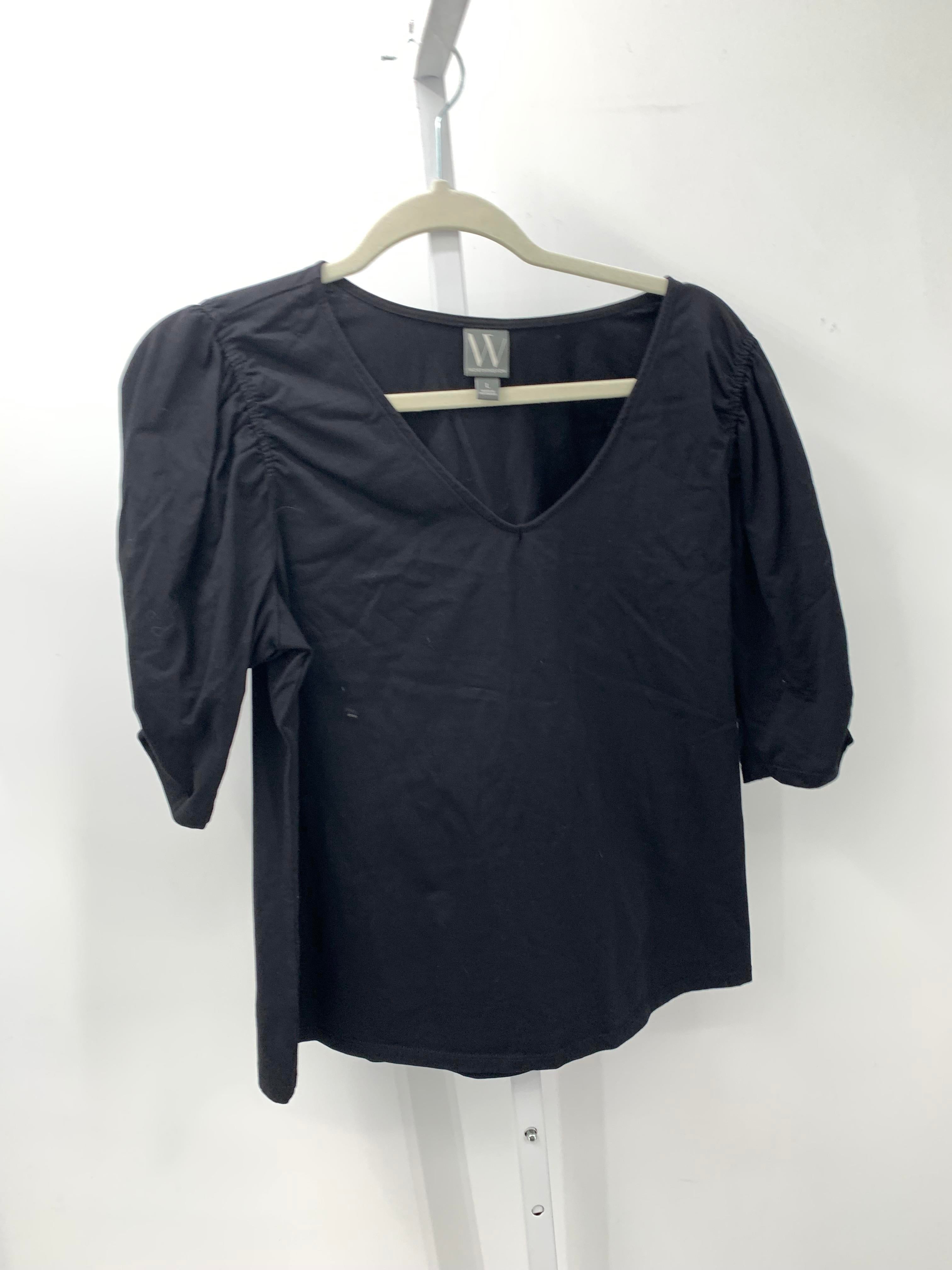 Worthington Size Large Misses Short Sleeve Shirt