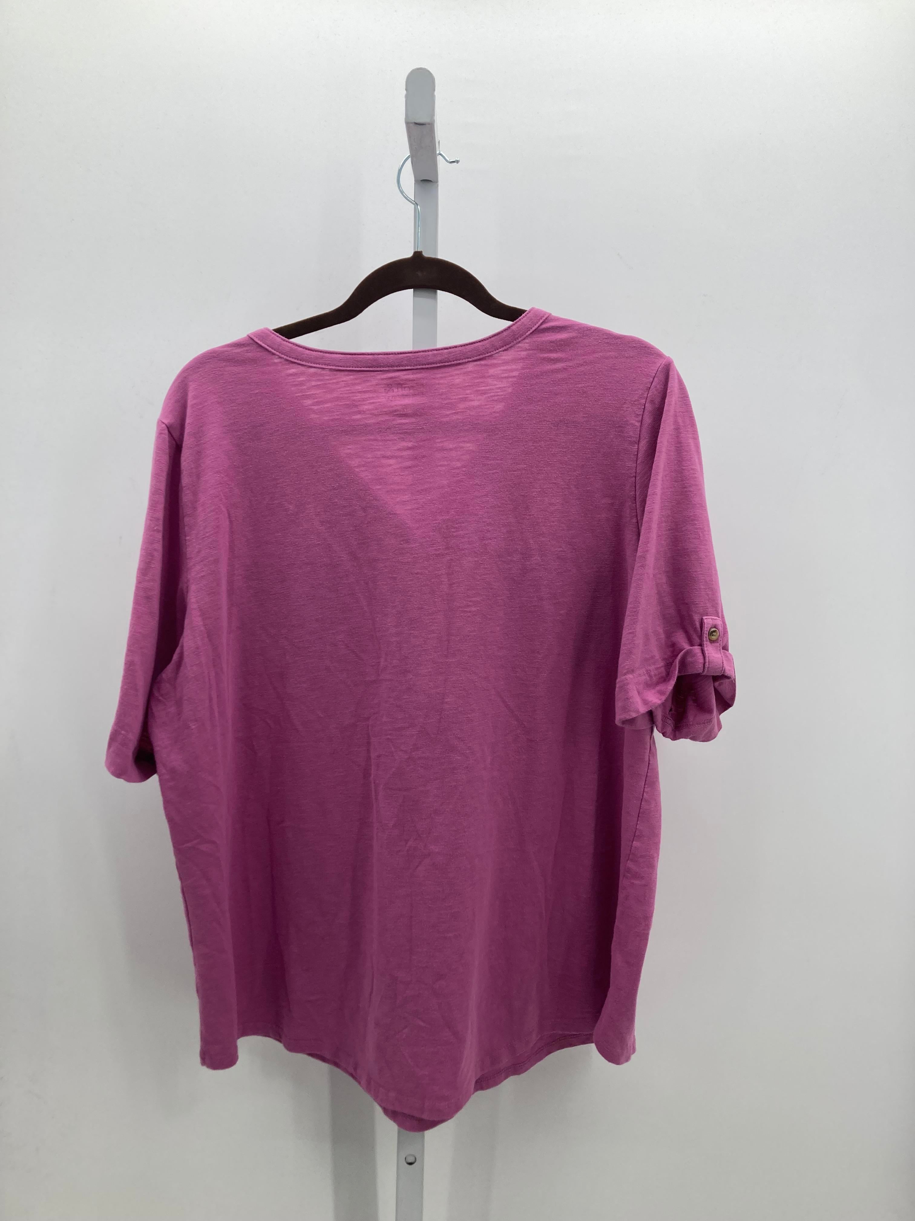 Croft & Barrow Size 1X Womens Short Sleeve Shirt