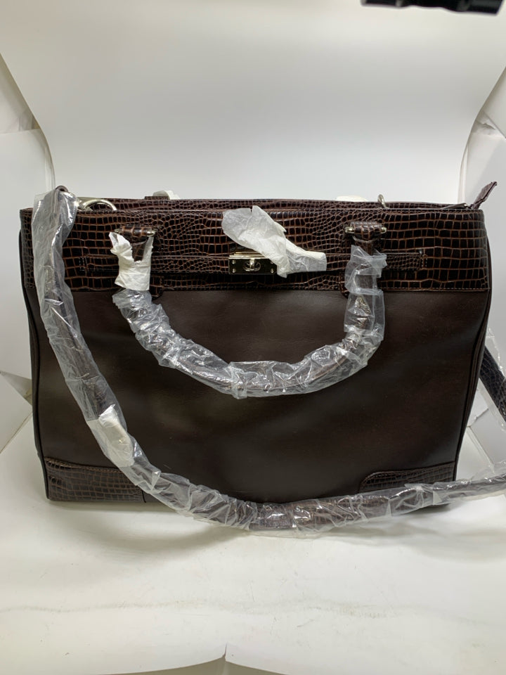 Levenger Leather Briefcase Tote- New