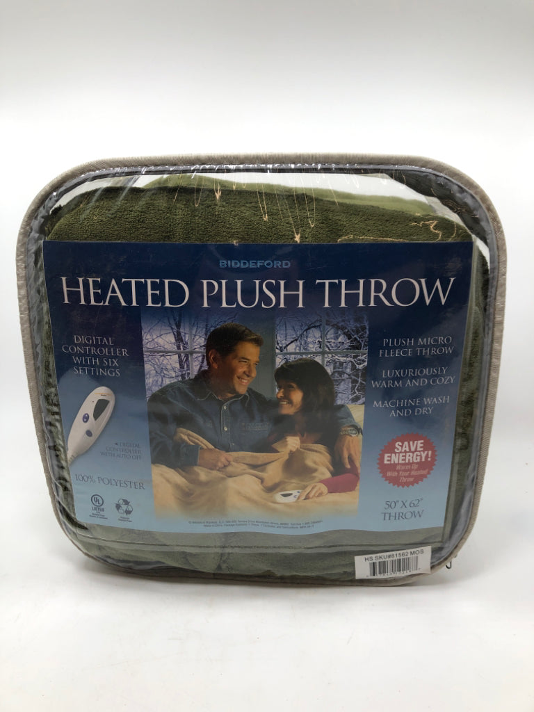 NIP HEATED PLUSH THROW.