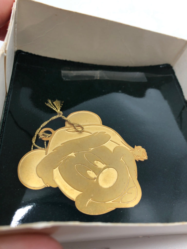 WDW DISNEY 25TH MICKEY MOUSE METAL ORNAMENT- IN BOX
