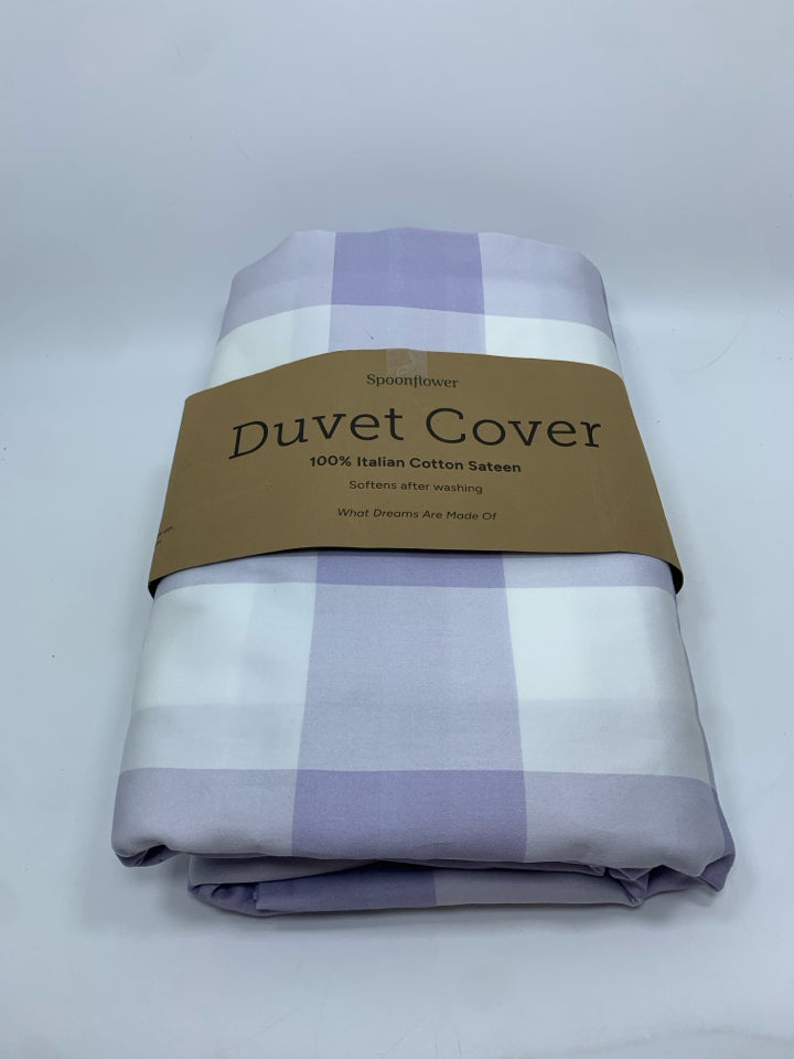 NIP SPOONFLOWER QUEEN DUVET COVER ITALIAN COTTON.