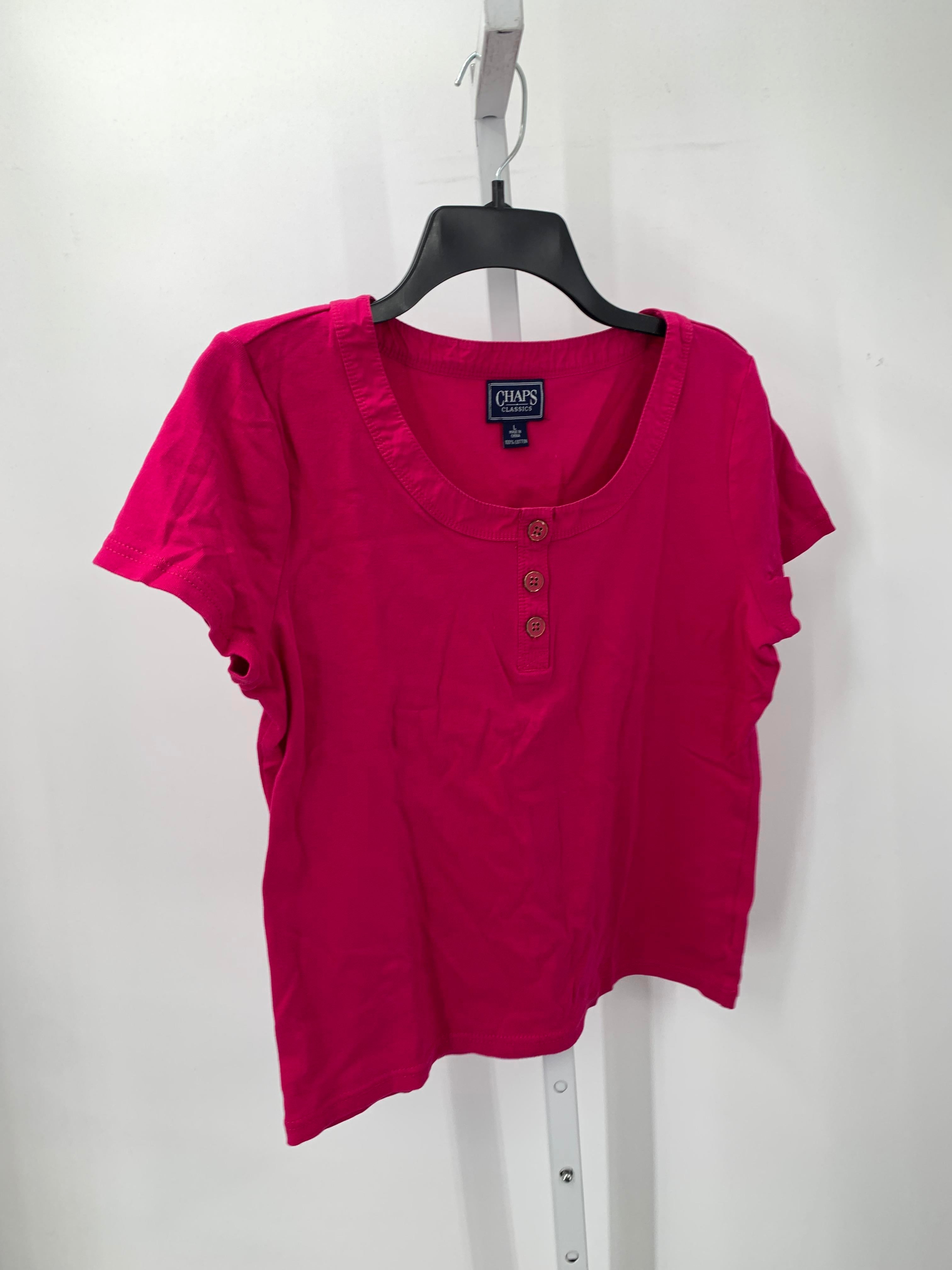 Chaps Size Large Misses Short Sleeve Shirt