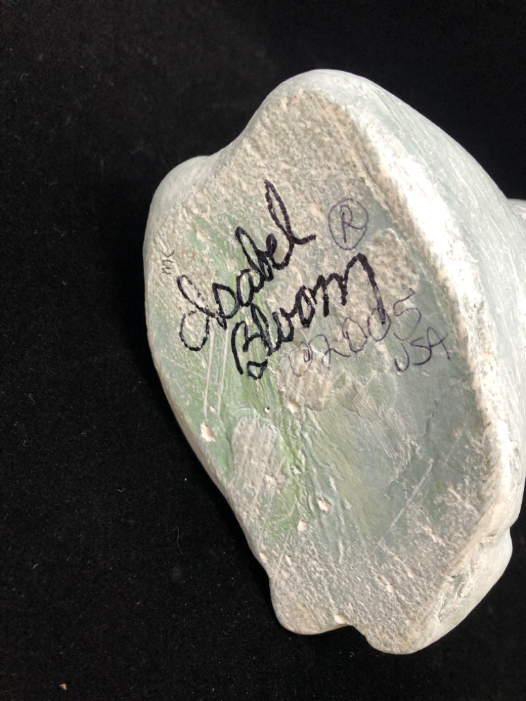 ISABEL BLOOM MOM & BABY BLUE CONCRETE FIGURINE.