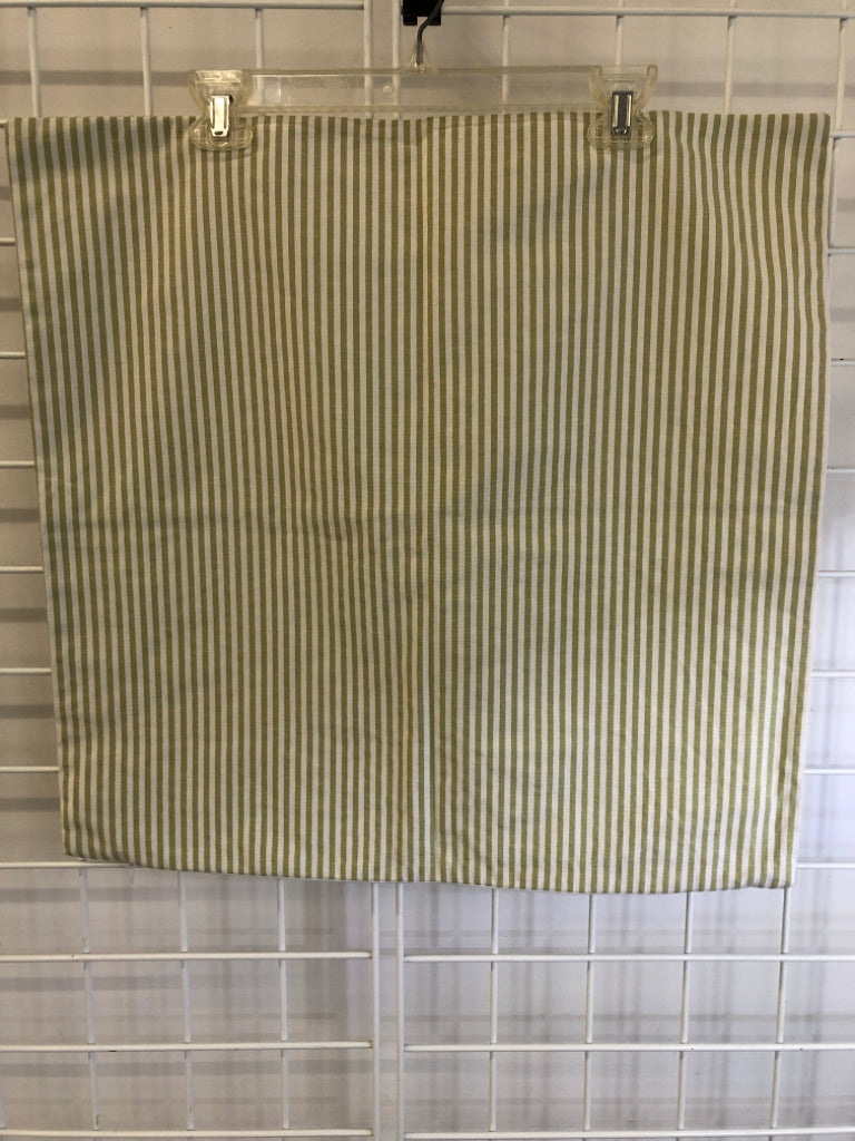 GREEN+WHITE STRIPED PILLOW CASE.