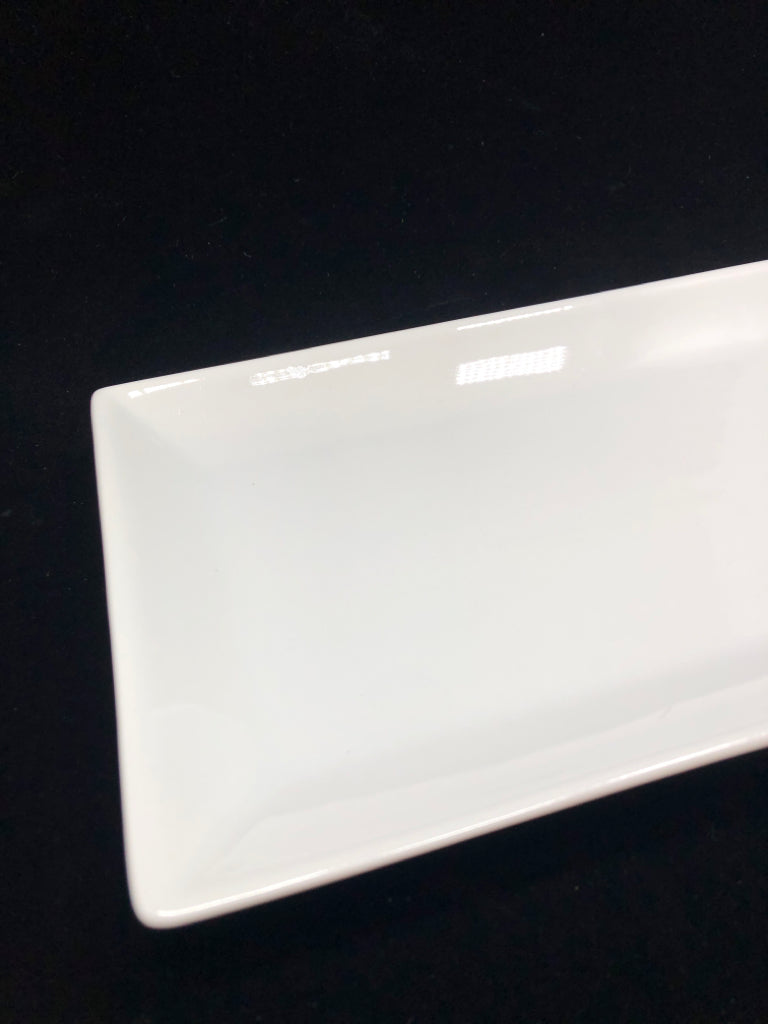 WHITE PORCELAIN SERVING TRAY.