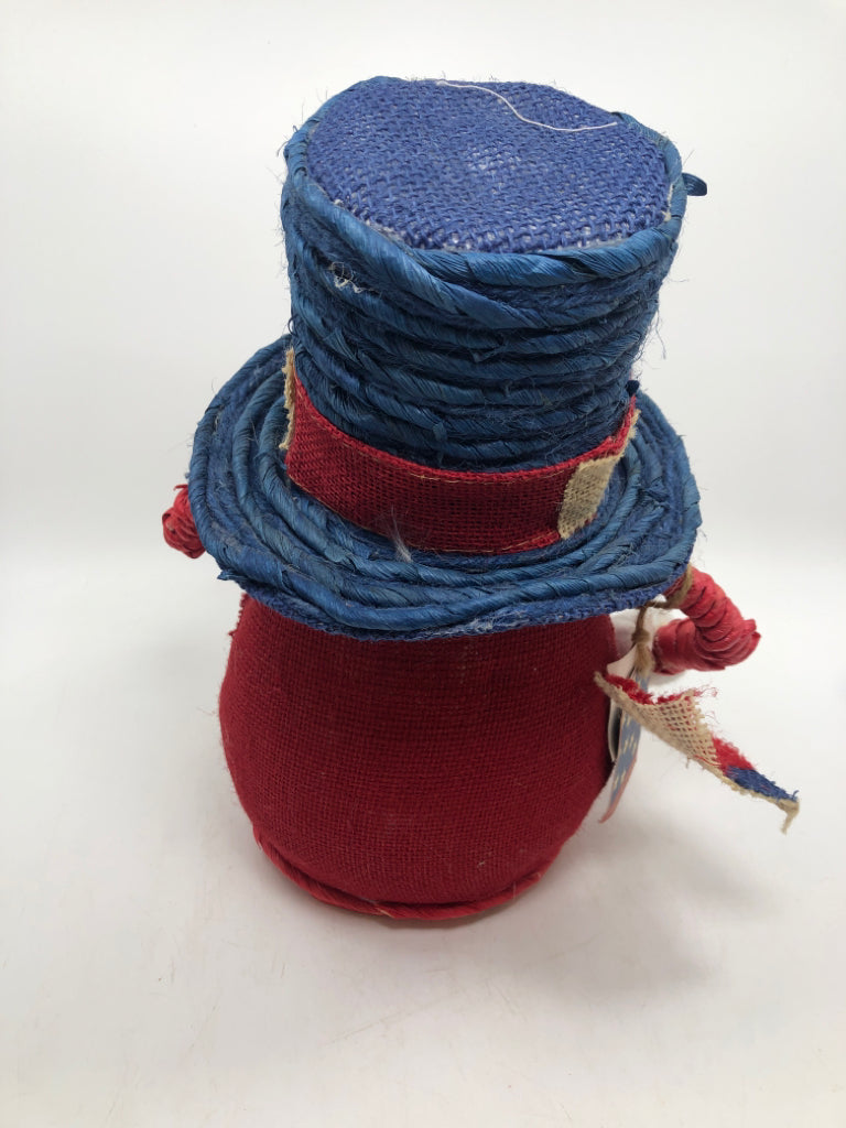 UNCLE SAM GNOME WITH AMERICANA HAT+FLAG.