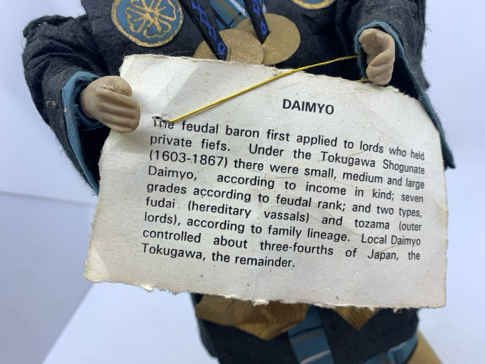 VTG DAIMYO ON BLONDE STAND WALL ART.