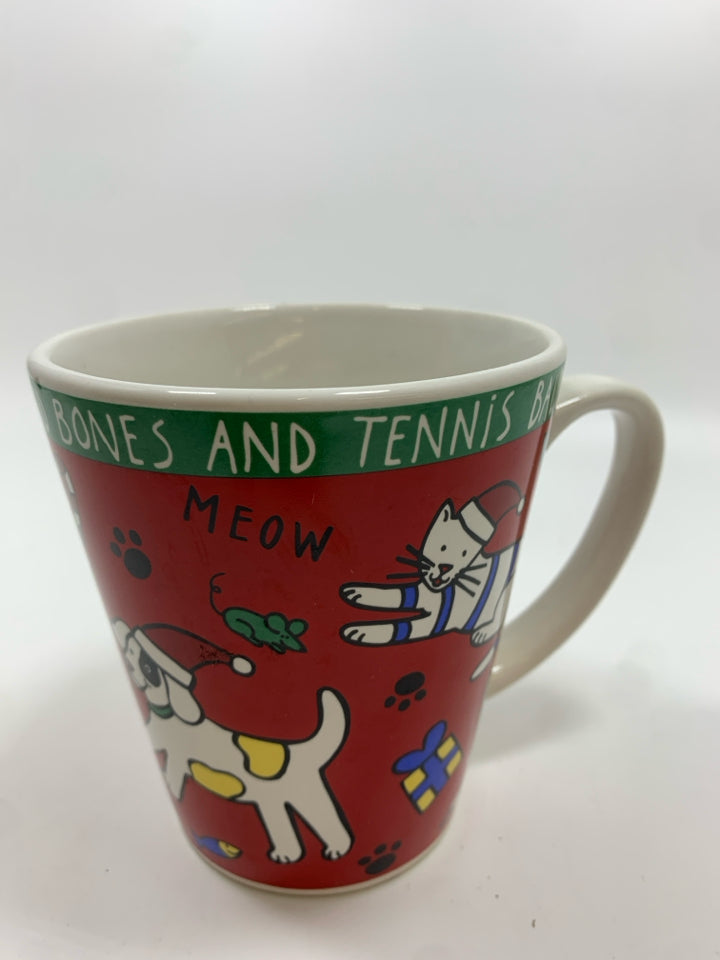 MERRY CHRISTMAS CAT/DOG MUG.