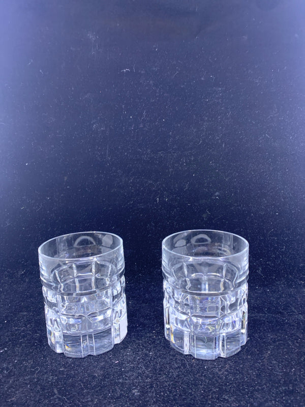 NACHTMANN 2 HEAVY CRYSTAL WHISKEY GLASSES.