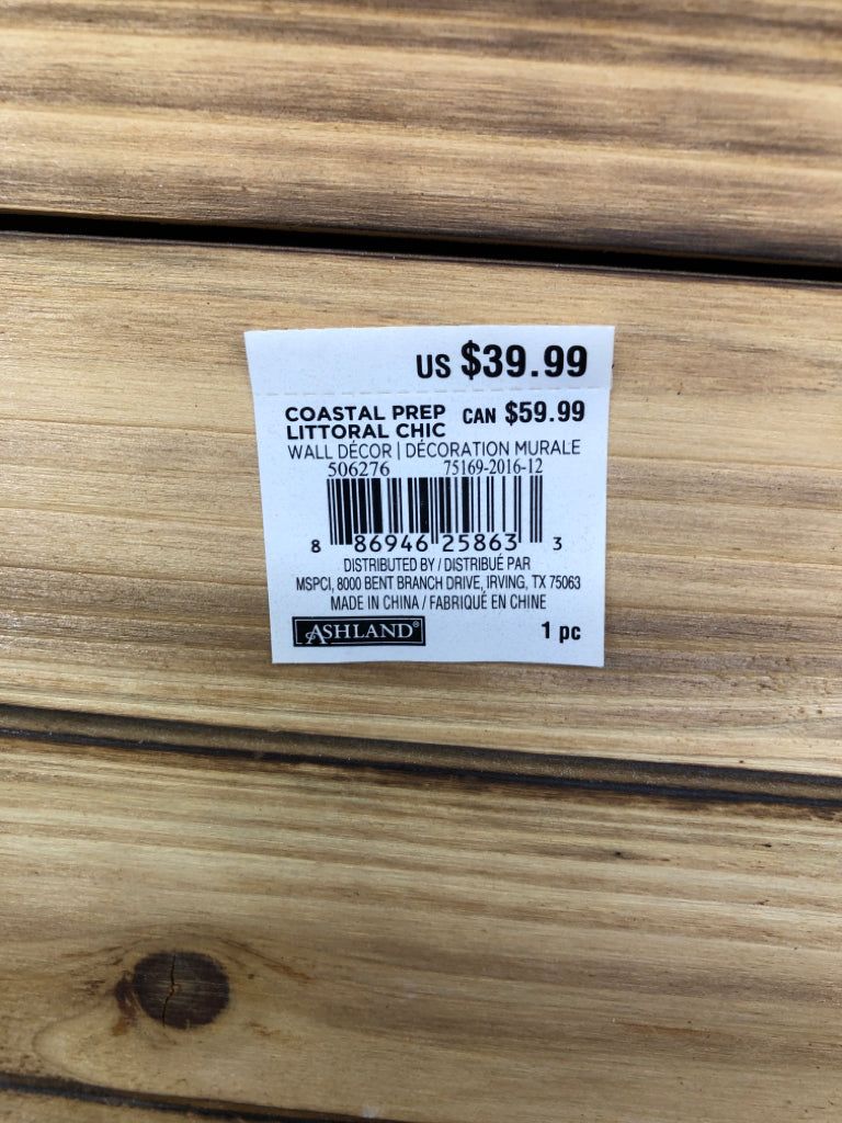 TOO MUCH SUMMER- WHITE WOOD WALL HANGING.