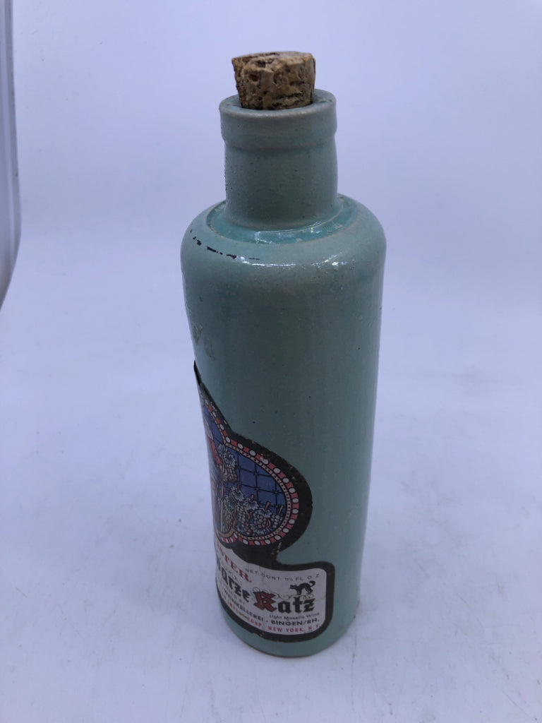 VTG BEAMEISTER TEAL STONEWARE BOTTLE.
