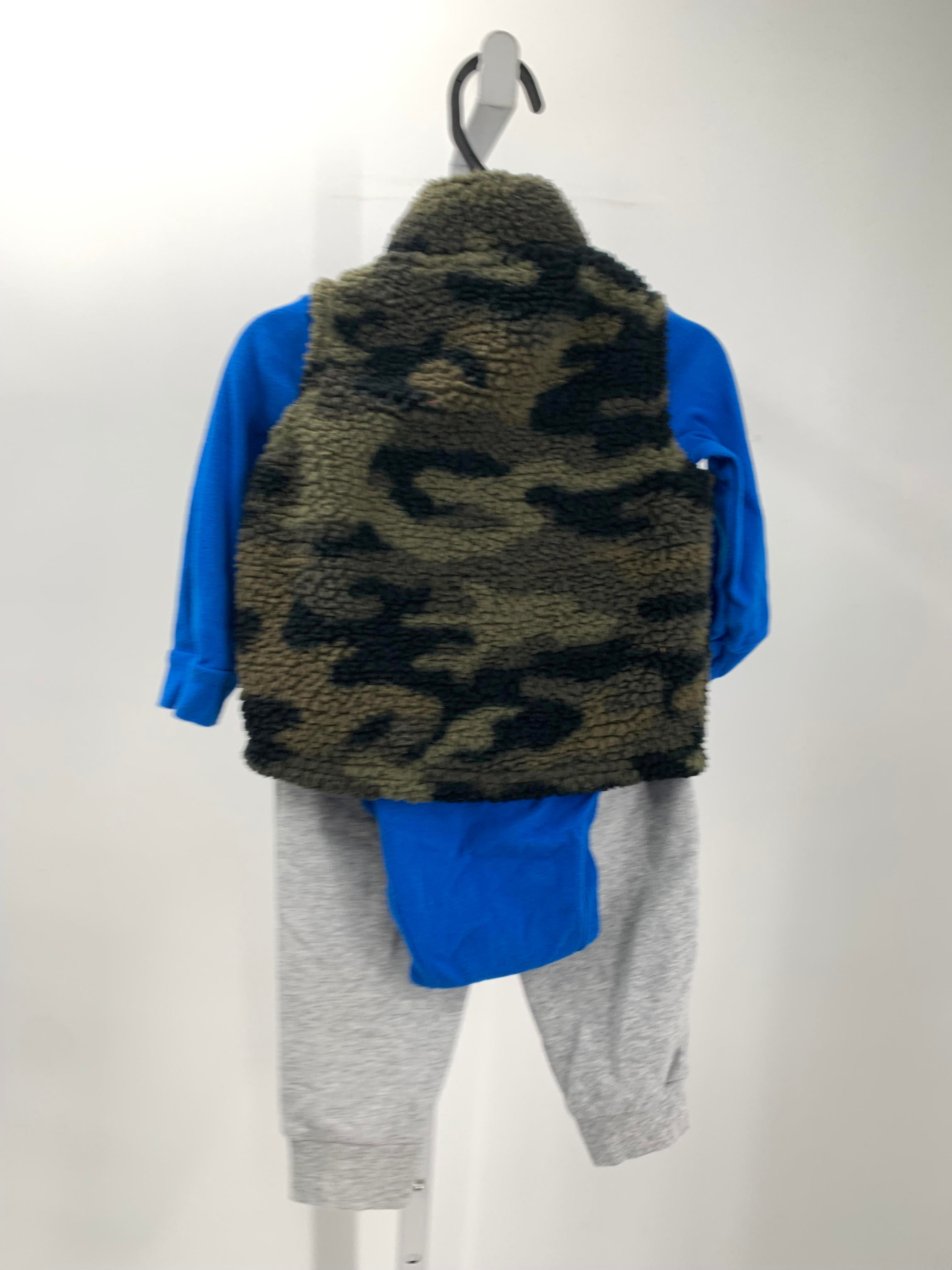 CAMO FLEECE VEST LONG SLV SHIRT GREY PANTS