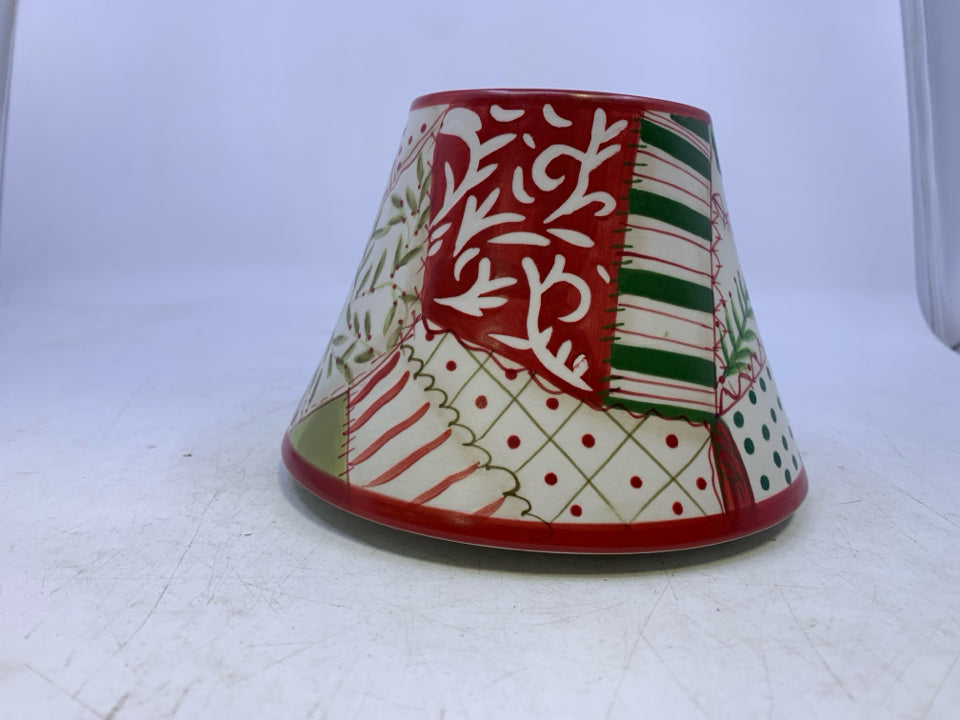 HOLIDAY PATCHWORK JAR CANDLE SHADE