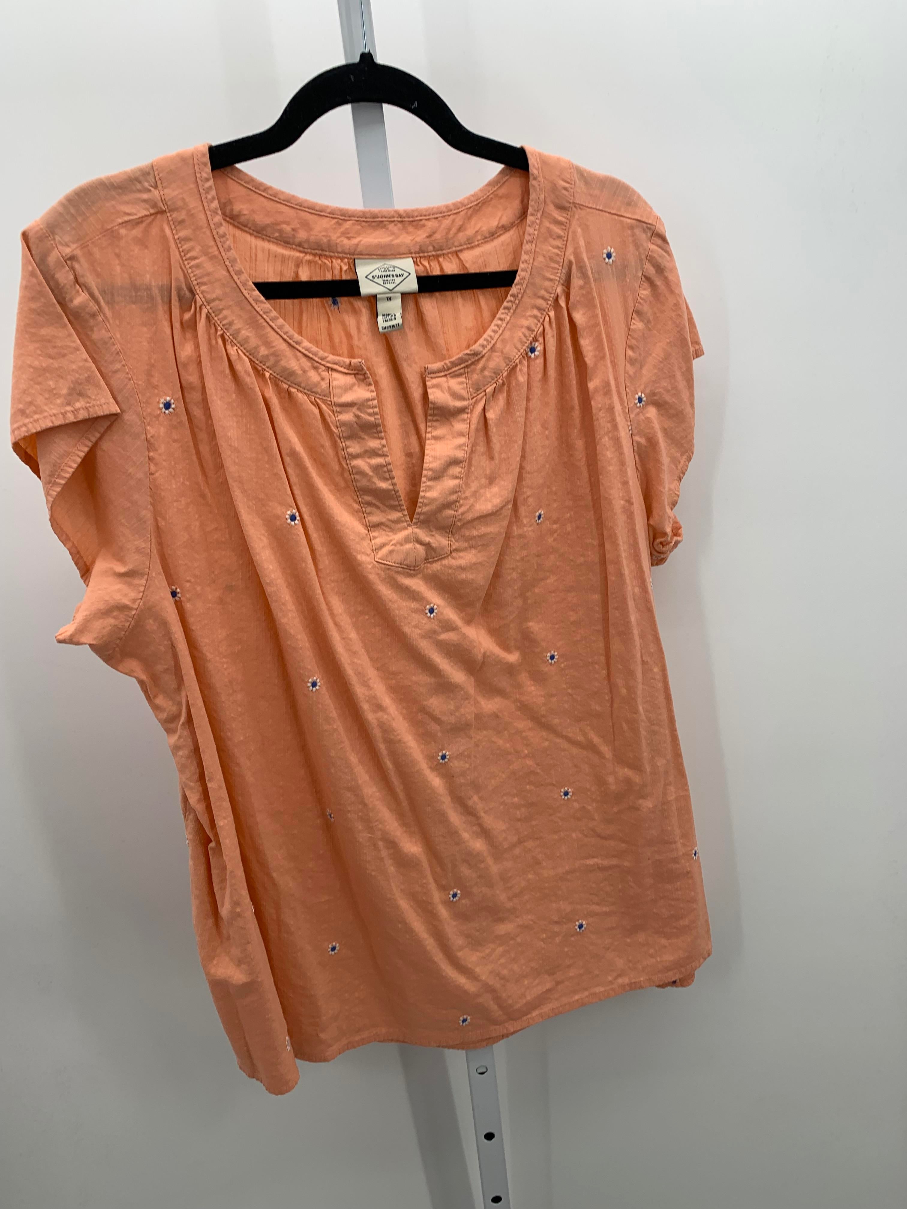 St. Johns Bay Size 1X Womens Short Sleeve Shirt