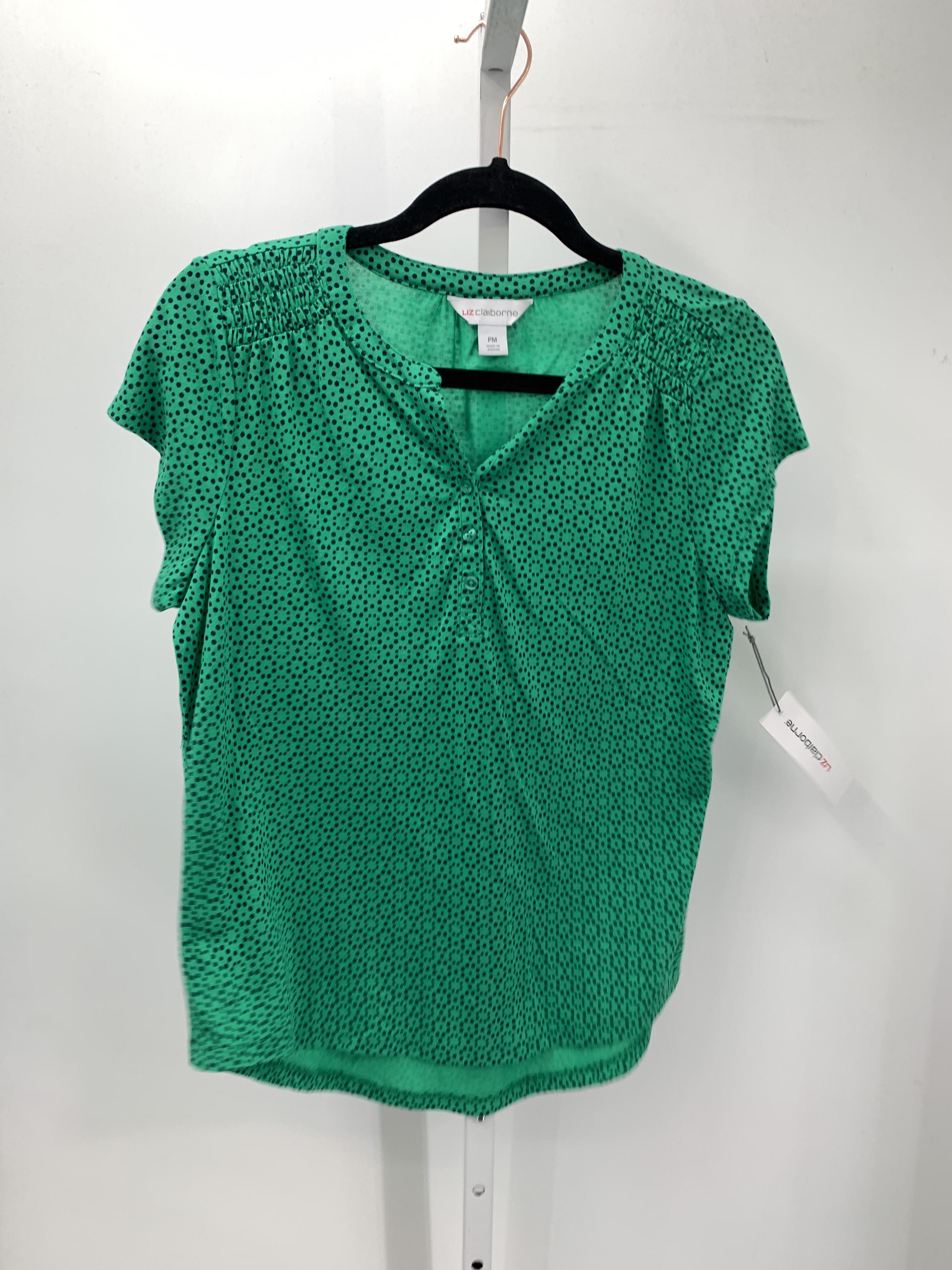 Liz Claiborne Size Medium Petite Petite Short Sleeve Shirt