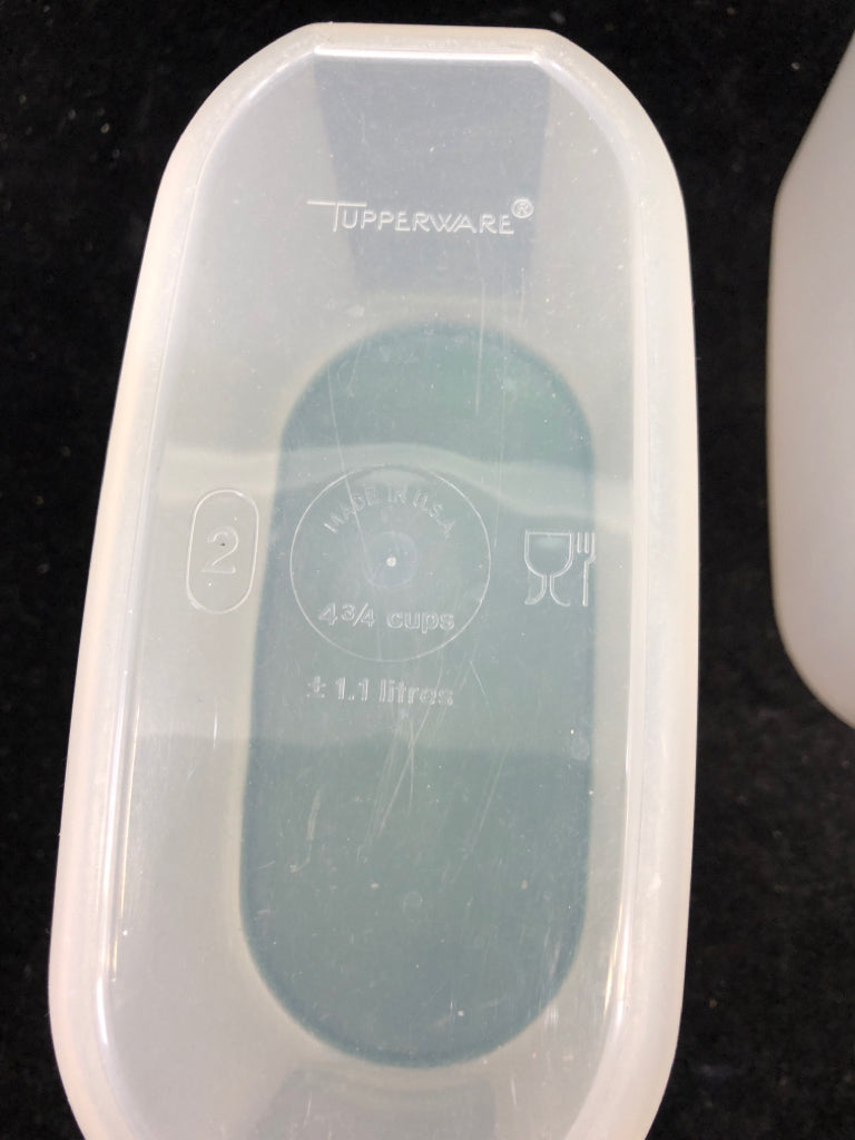 2pc VTG GREEN TUPPERWARE.