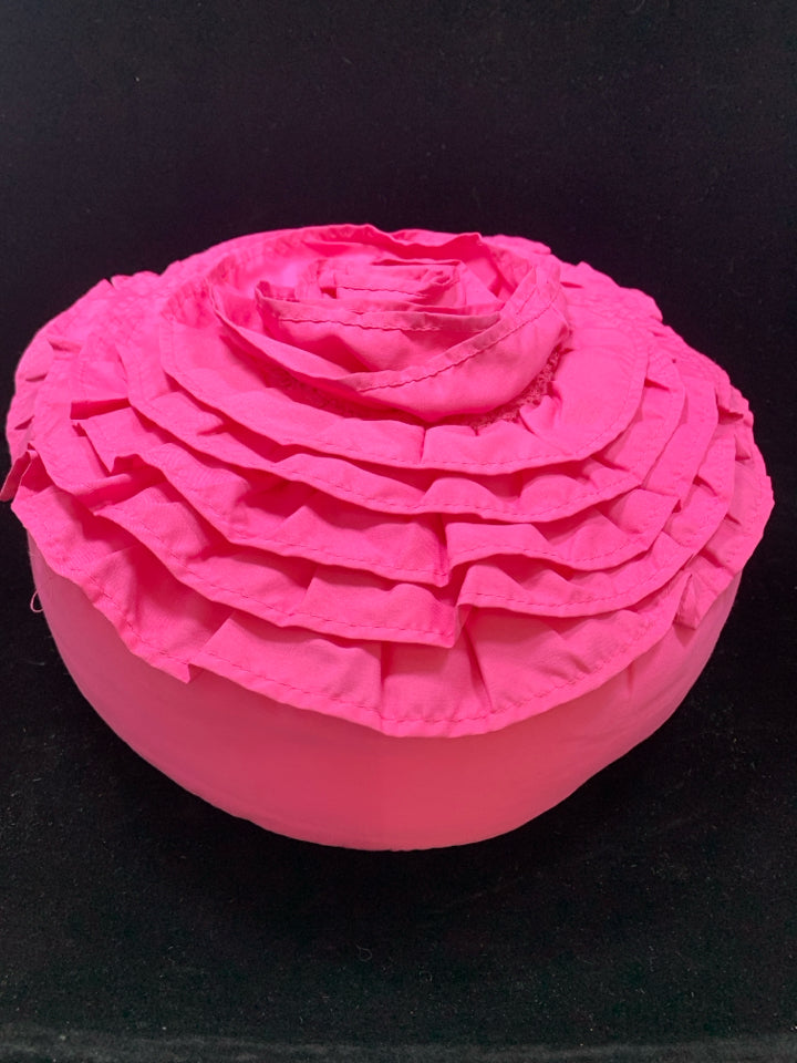 PINK ROSE ACCENT PILLOW.