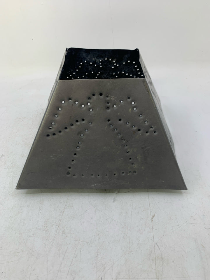 PUNCHED METAL ANGEL CANDLE SHADE