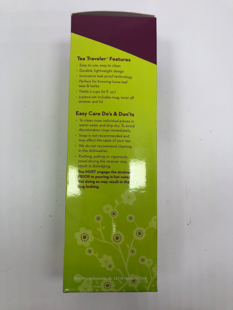 NIB TEA TRAVELER 3PC SET.