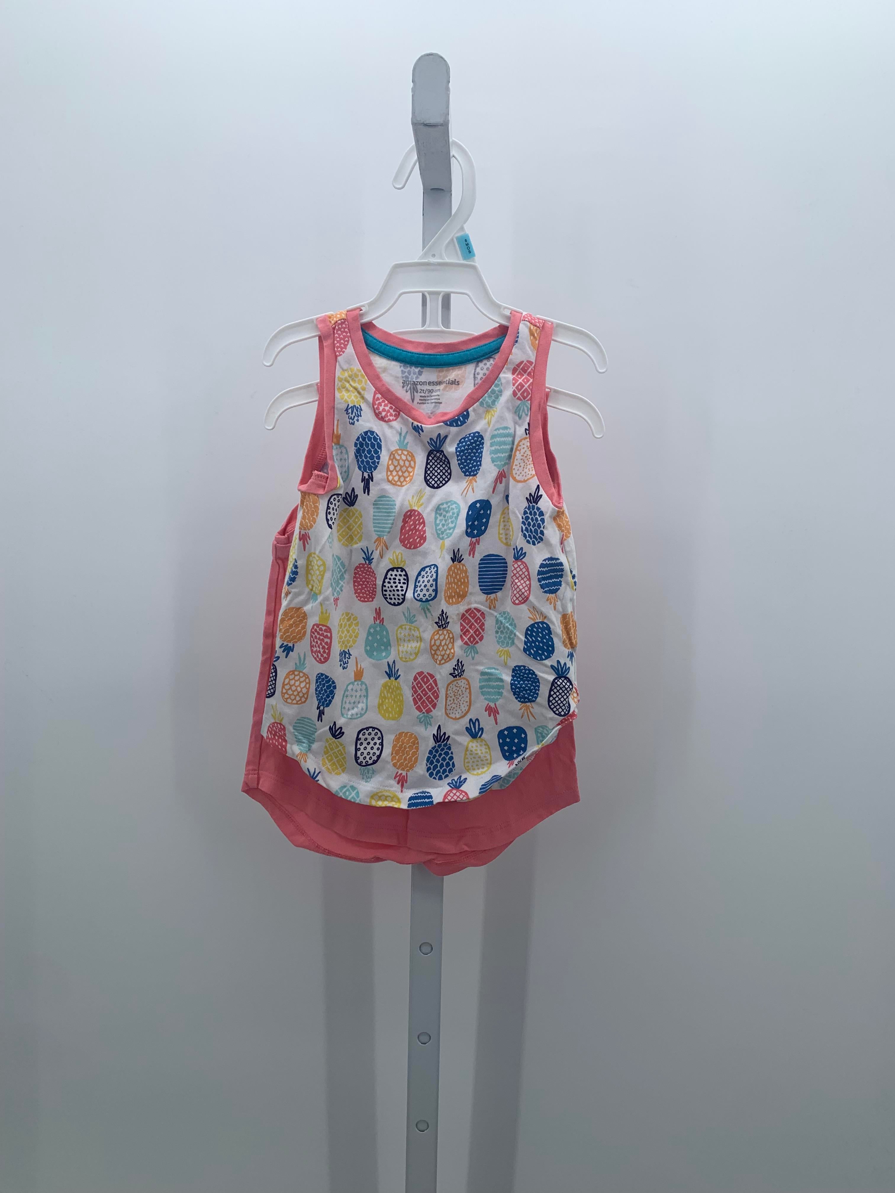 Amazon Essentials Size 2T Girls 2 Pieces