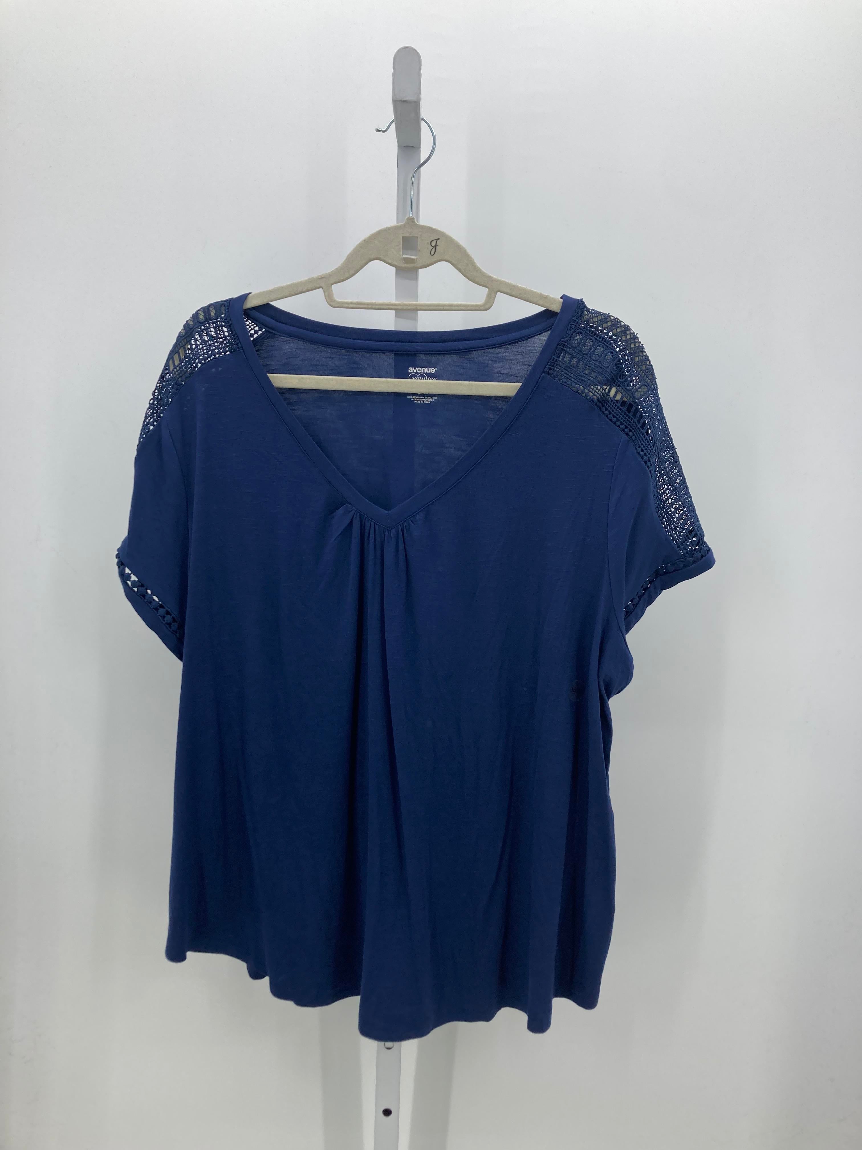 Avenue Size 18/20 W Womens Short Sleeve Shirt
