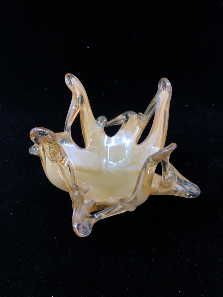 GOLD GLASS ABSTRACT TABLE ART.