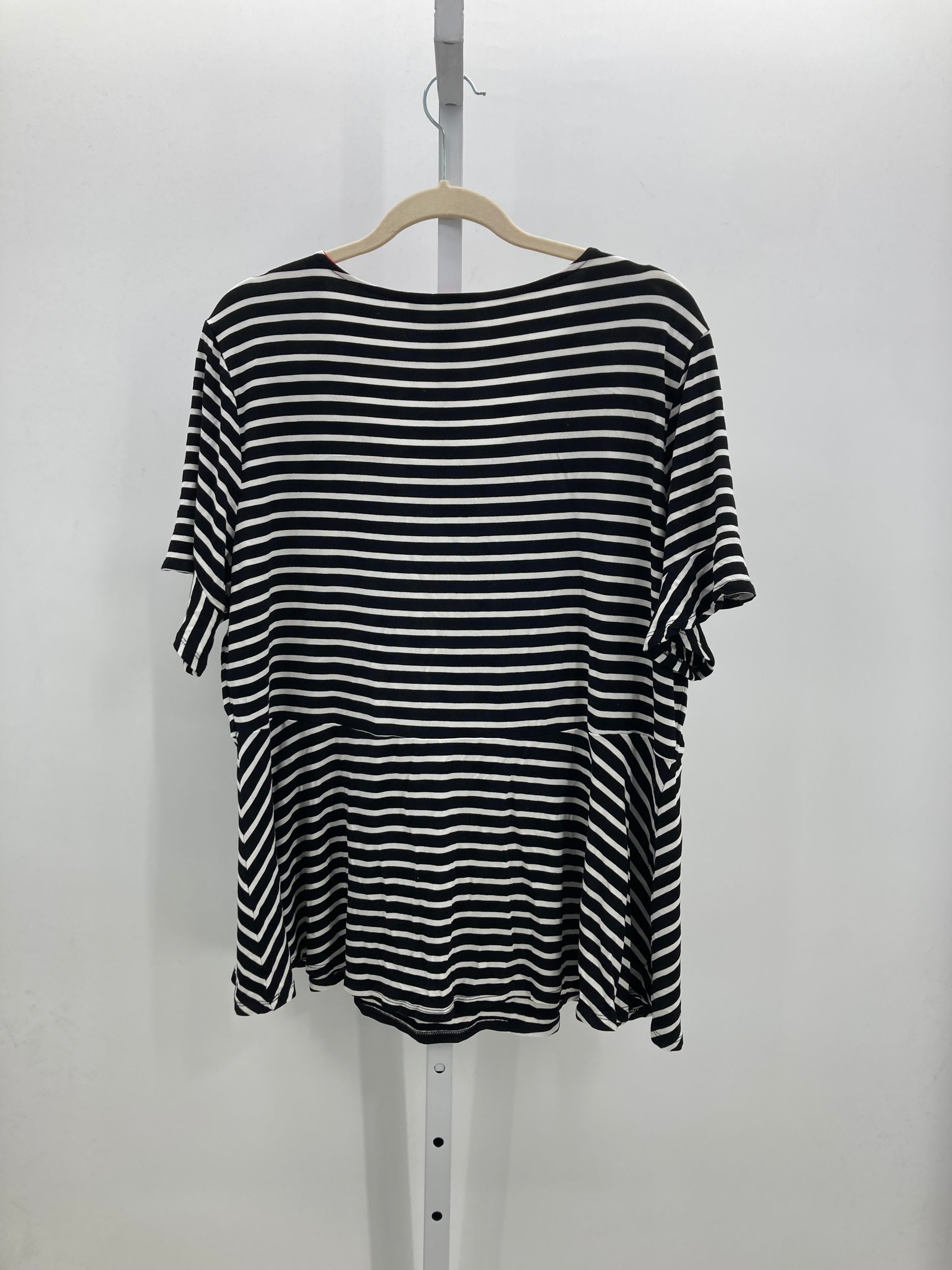 Chico's Size Large Misses Short Sleeve Shirt