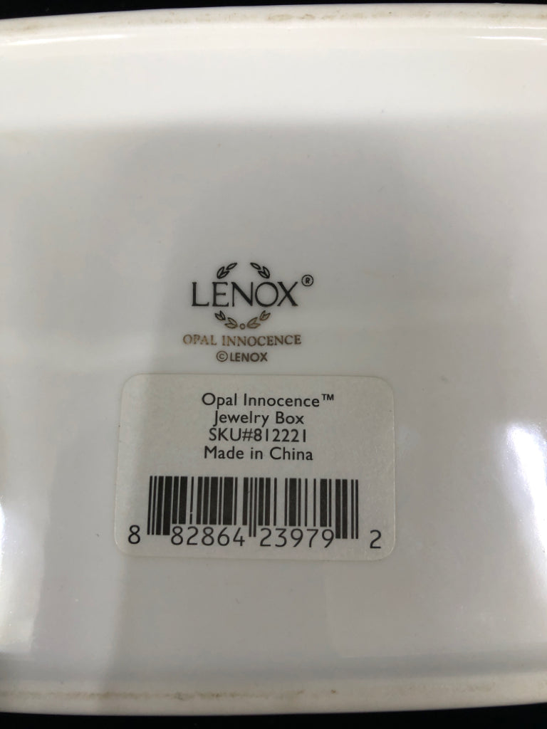 LENOX OPAL INNOCENCE PORCELAIN TRINKET/JEWELRY BOX.