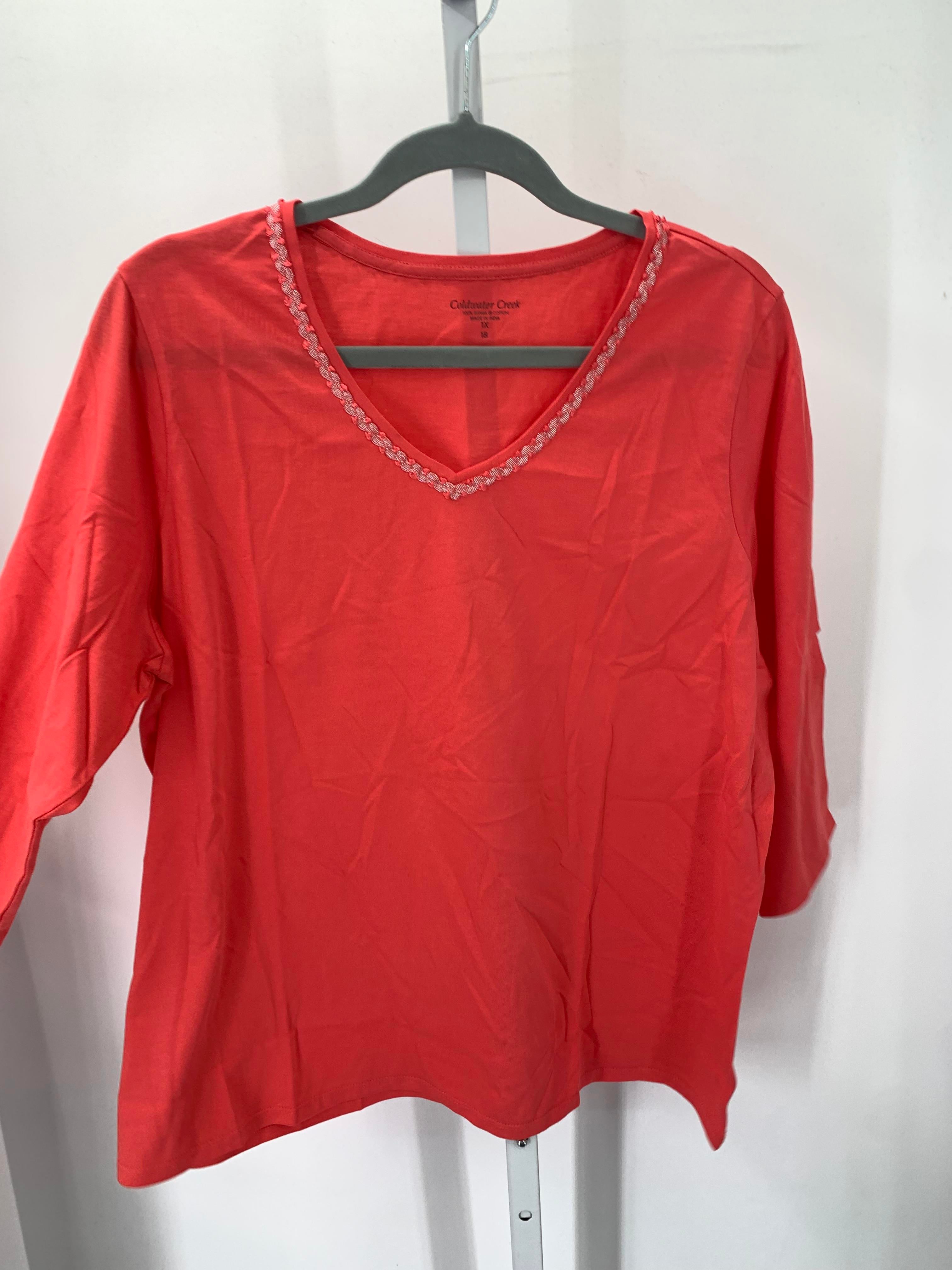 Coldwater Creek Size 1X Womens 3/4 Sleeve Shirt