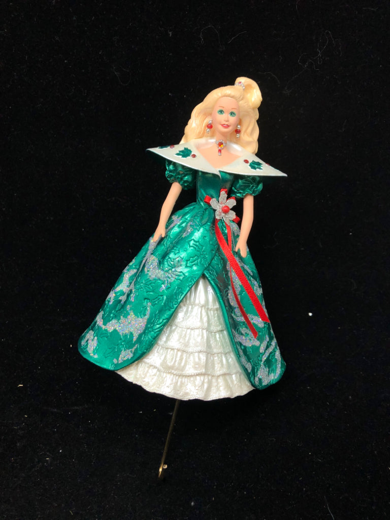 VTG HOLIDAY BARBIE STOCKING HANGER 1996.