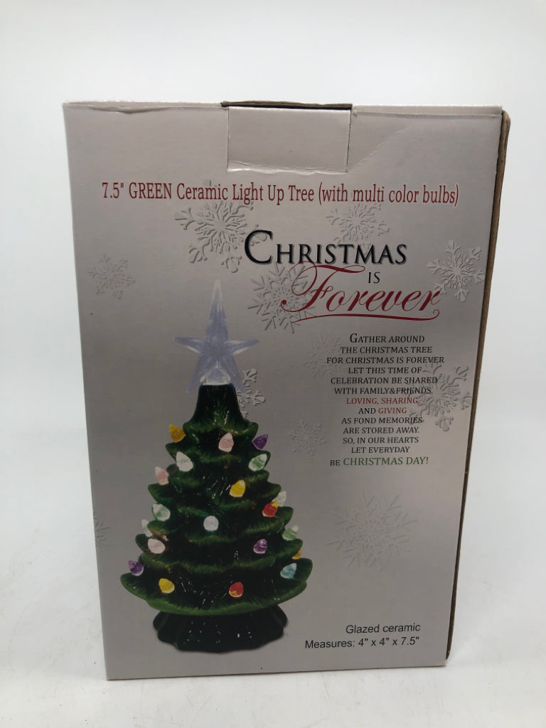 NIB CERAMIC LIGHT UP CHRISTMAS TREE.