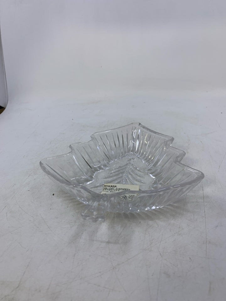 GLASS TREE SHAPED CANDY DISH MIKASA.