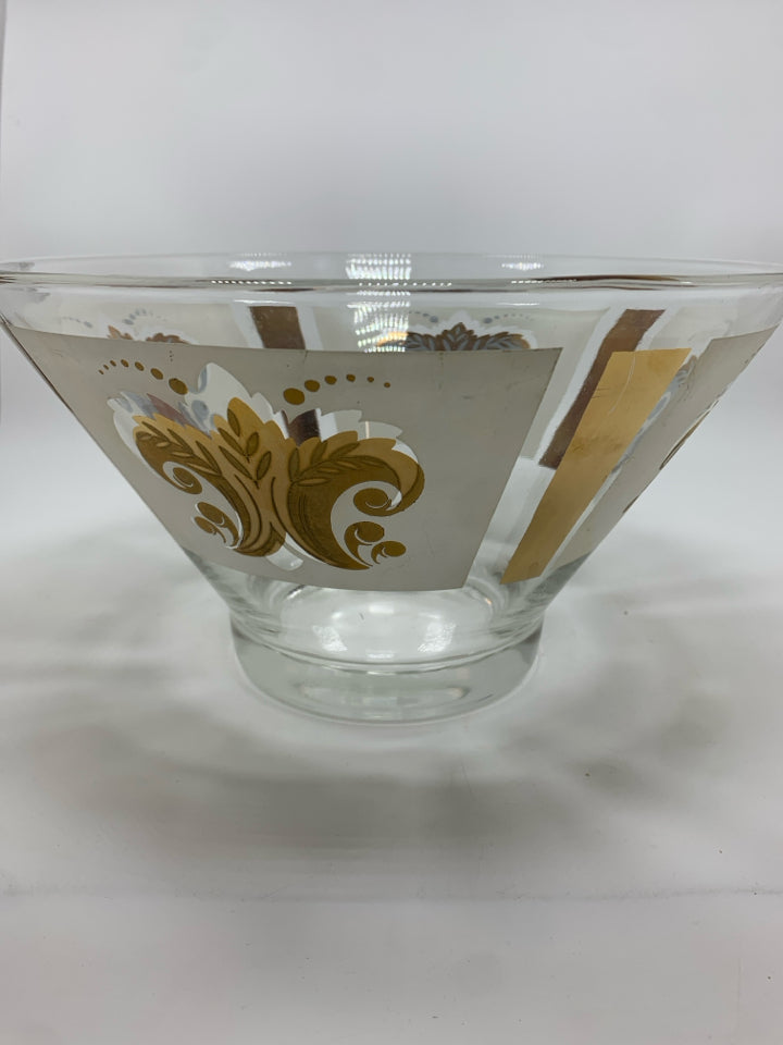 VTG FLEUR DE LIS CENTERPIECE BOWL.
