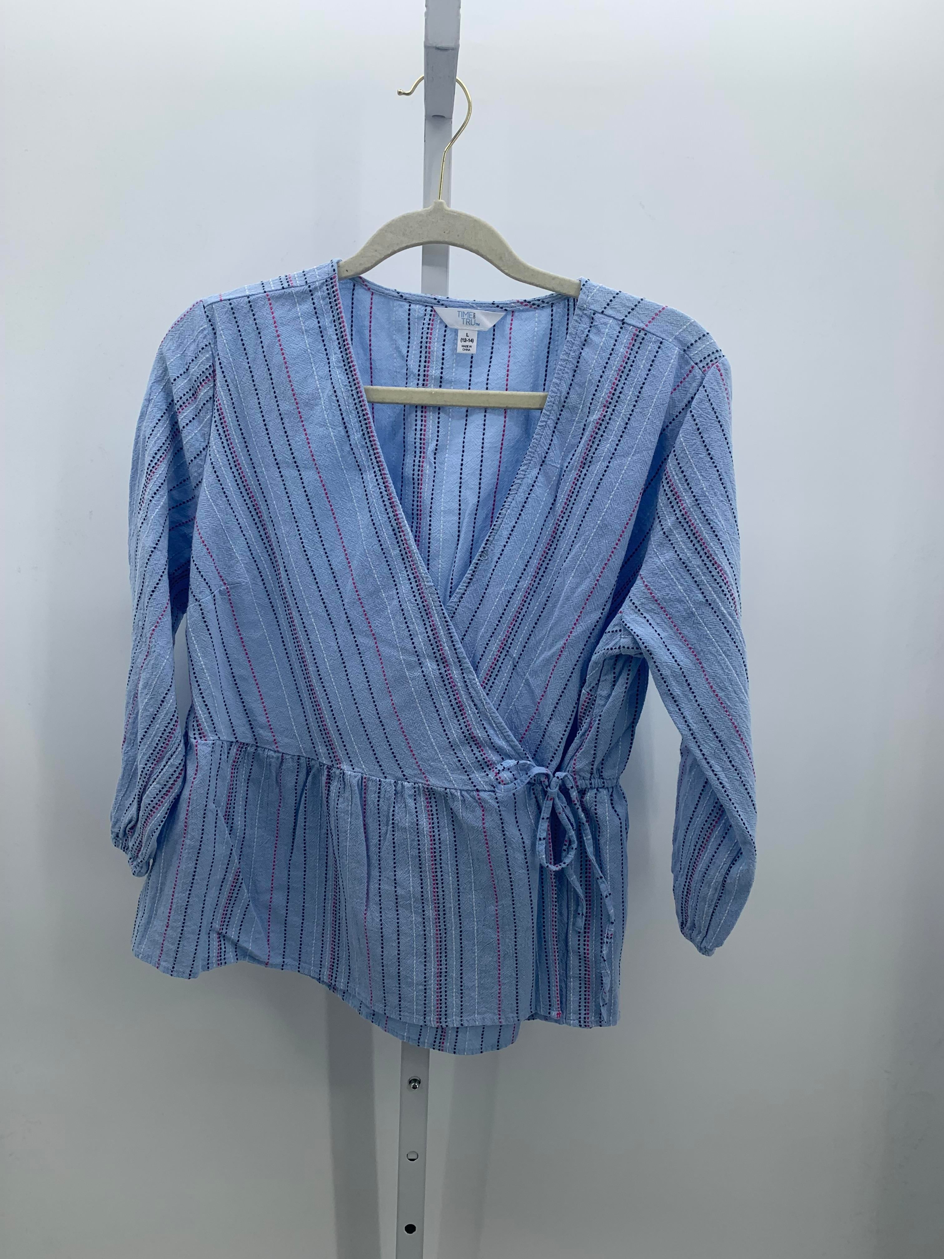 Time and Tru Size Large Misses 3/4 Sleeve Shirt